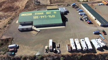 aerial view of storage complex